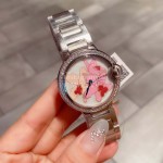 Ballon Blanc De Cariter Fashion Diamond Dial 36mm Watch
