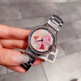 Ballon Blanc De Cariter Fashion Diamond Dial 36mm Watch