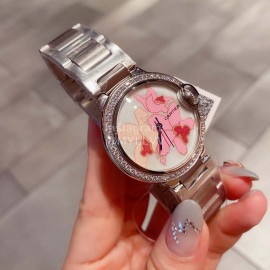 Ballon Blanc De Cariter Fashion Diamond Dial 36mm Watch