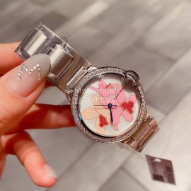 Ballon Blanc De Cariter Fashion Diamond Dial 36mm Watch