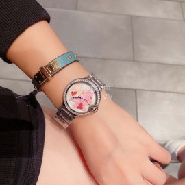 Ballon Blanc De Cariter Fashion Diamond Dial 36mm Watch