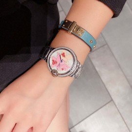 Ballon Blanc De Cariter Fashion Diamond Dial 36mm Watch