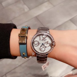 Ballon Blanc De Cariter Steel Strap Diamond Dial 36mm Watch