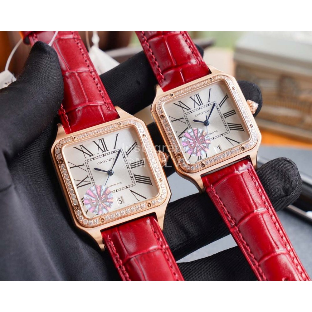Cartier Uu Factory Santos-Dumont Watch For Men And Women Red