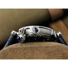 Cartier An Factory Pasha Leather Strap Watch