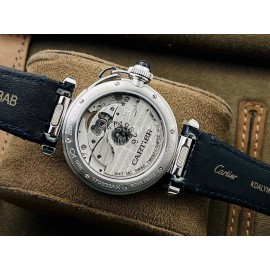 Cartier An Factory Pasha Leather Strap Watch