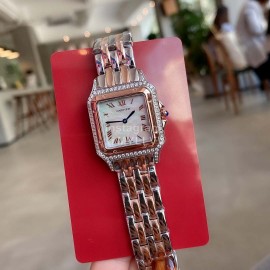 PanthèRe De Cartier 27mm Square Dial Watch For Women Silver
