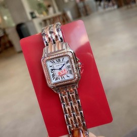 PanthèRe De Cartier 27mm Square Dial Watch For Women Silver