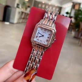 PanthèRe De Cartier 27mm Square Dial Watch For Women Silver