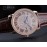 Cartier Diamond Dial Leather Strap Watch For Men Brown