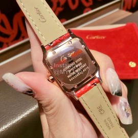 PanthèRe De Cartier Diamond Square Dial Watch For Women Red