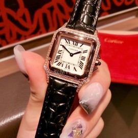 PanthèRe De Cartier Diamond Square Dial Watch For Women Black