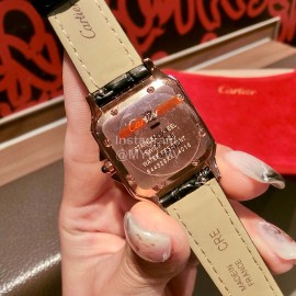 PanthèRe De Cartier Diamond Square Dial Watch For Women Black