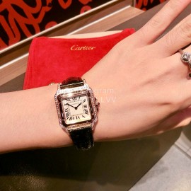 PanthèRe De Cartier Diamond Square Dial Watch For Women Black