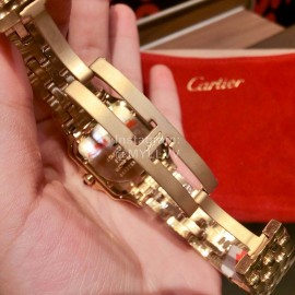 PanthèRe De Cartier Diamond Square Dial Watch For Women Gold