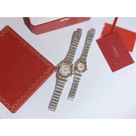 Cartier Steel Strap Sapphire Glass Watch