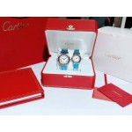 Cartier Steel Strap Sapphire Glass Watch Blue