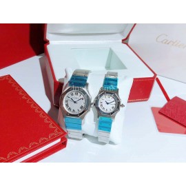 Cartier Steel Strap Sapphire Glass Watch Blue