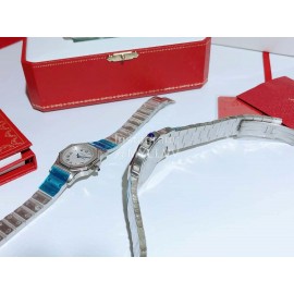 Cartier Steel Strap Sapphire Glass Watch Blue