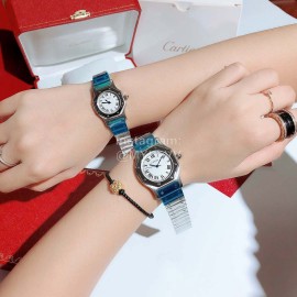 Cartier Steel Strap Sapphire Glass Watch Blue