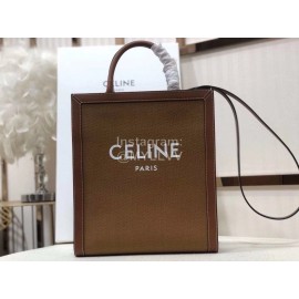Celine Brown Simple Commuter Bag Handbag 192082