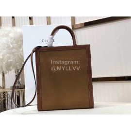 Celine Brown Simple Commuter Bag Handbag 192082