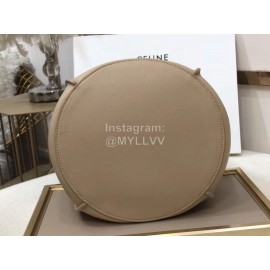 Celine Calfskin Vintage Bucket Bag Beige 189343