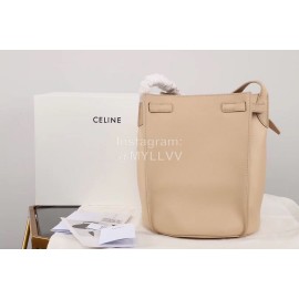 Celine Calfskin Vintage Bucket Bag Pink 189343