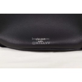 Celine Calfskin Vintage One Shoulder Bucket Bag Black 189343