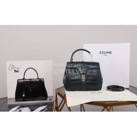 Celine Crocodile Leather Handbag Commuter Bag 187374