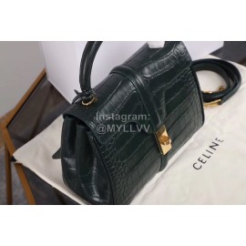 Celine Crocodile Leather Handbag Commuter Bag 187374