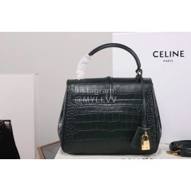 Celine Crocodile Leather Handbag Commuter Bag 187374