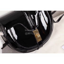 Celine Black Patent Leather Messenger Bag 188013