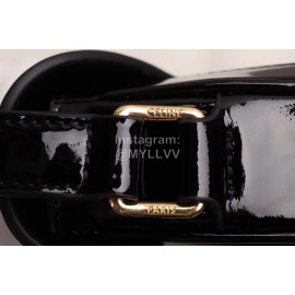 Celine Black Patent Leather Messenger Bag 188013