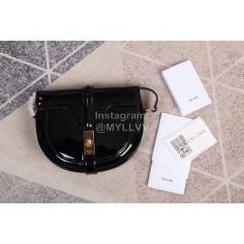 Celine Black Patent Leather Messenger Bag 188013