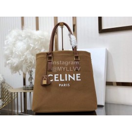 Celine Horizontal Printed Canvas Vintage Handbag Brown 192162