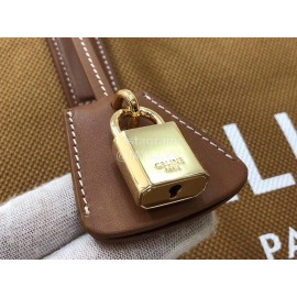 Celine Horizontal Printed Canvas Vintage Handbag Brown 192162