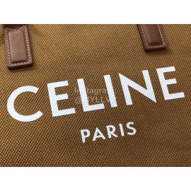 Celine Horizontal Printed Canvas Vintage Handbag Brown 192162