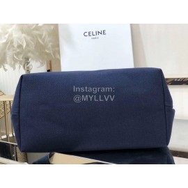 Celine Horizontal Printed Canvas Vintage Handbag Blue 192162