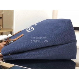 Celine Horizontal Printed Canvas Vintage Handbag Blue 192162