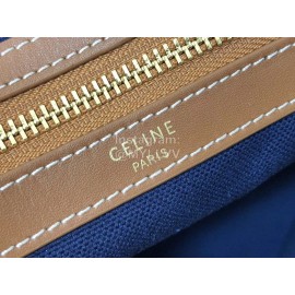 Celine Horizontal Printed Canvas Vintage Handbag Blue 192162