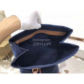 Celine Horizontal Printed Canvas Vintage Handbag Blue 192162