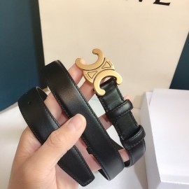 Celine Black Leather Gold Buckle 25mm Belts For Men And Women