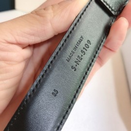 Celine Black Leather Gold Buckle 25mm Belts For Men And Women