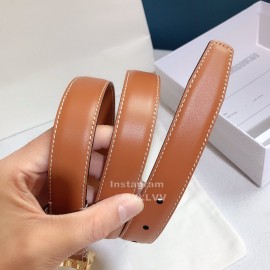 Celine Brown Leather Buckle 25mm Belts For Men And Women