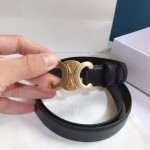 Celine New Leather Gold Buckle 25mm Belts For Men And Women