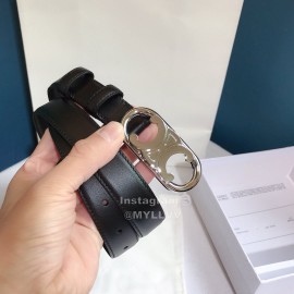 Celine Black Leather 25mm Belts For Men And Women