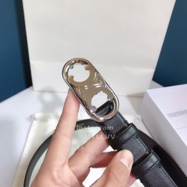 Celine Black Leather 25mm Belts For Men And Women