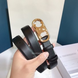 Celine Black Leather Gold Buckle 25mm Belts 