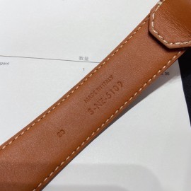 Celine Brown Leather 25mm Belts For Men And Women